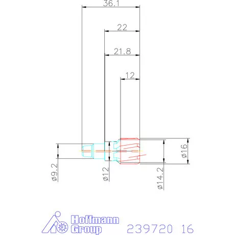 Garant VHM dörzsárfej HPC H7 acél Átmenőfurat 16 mm
