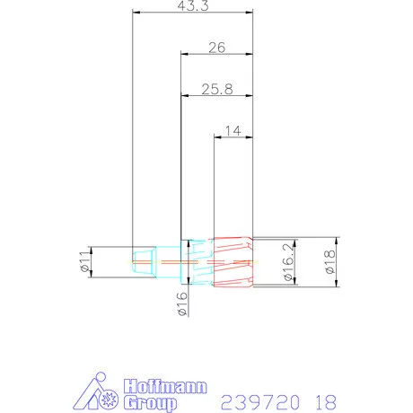 Garant VHM dörzsárfej HPC H7 acél Átmenőfurat 18 mm
