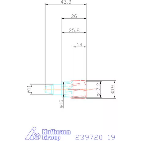 Garant VHM dörzsárfej HPC H7 acél Átmenőfurat 19 mm