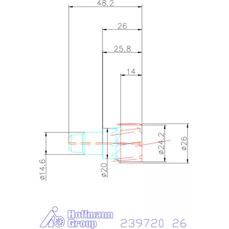 Garant VHM dörzsárfej HPC H7 acél Átmenőfurat 26 mm