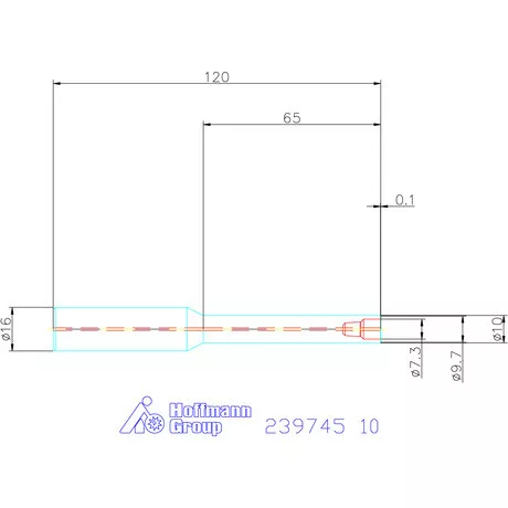 Garant 90°-os befogó, hengeres, belső hűtéssel Hosszú 10