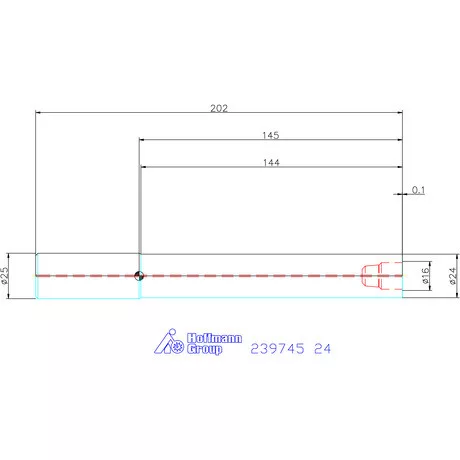 Garant 90°-os befogó, hengeres, belső hűtéssel Hosszú 24