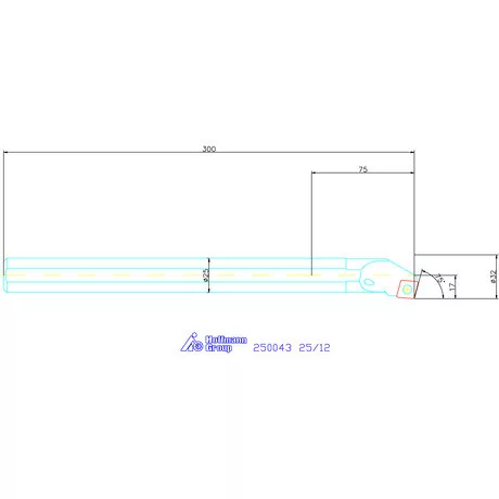 Garant Furatkés, acél 25/12 mm