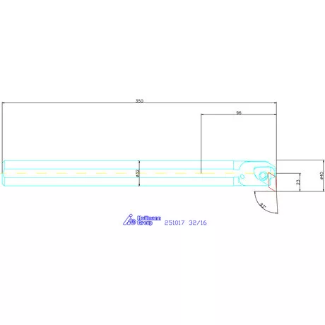 Garant Furatkés, acél 32/16 mm