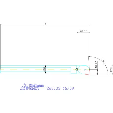 Garant Furatkés, acél 16/09 mm