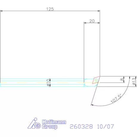 Garant Furatkés HSS 10/07 mm