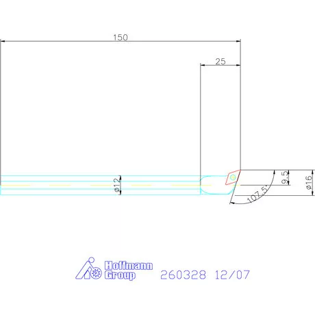 Garant Furatkés HSS 12/07 mm