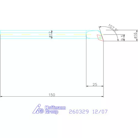 Garant Furatkés HSS 12/07 mm