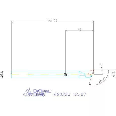 GARANT Master Turn furatkés, acél, spirális  12/07 mm