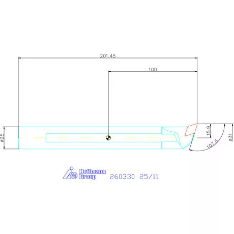 GARANT Master Turn furatkés, acél, spirális  25/11 mm