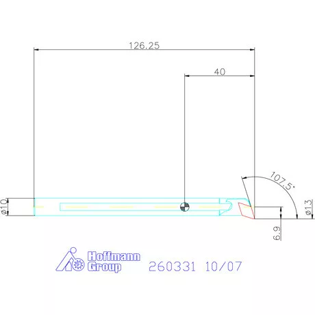 GARANT Master Turn furatkés, acél, spirális  10/07 mm