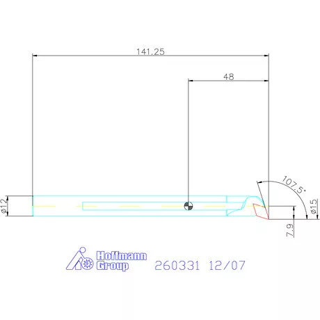 GARANT Master Turn furatkés, acél, spirális  12/07 mm
