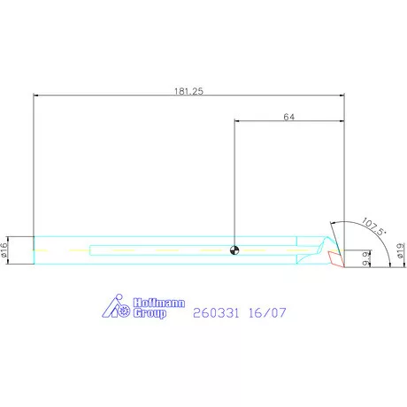 GARANT Master Turn furatkés, acél, spirális  16/07 mm