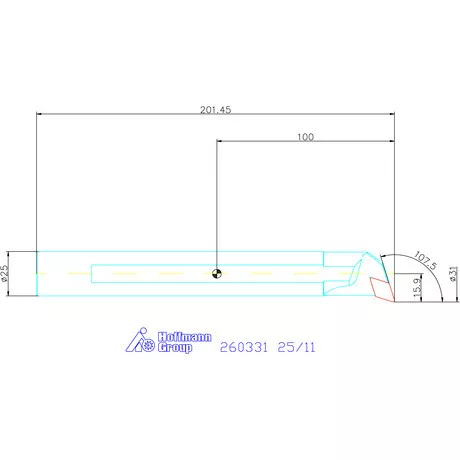 GARANT Master Turn furatkés, acél, spirális  25/11 mm