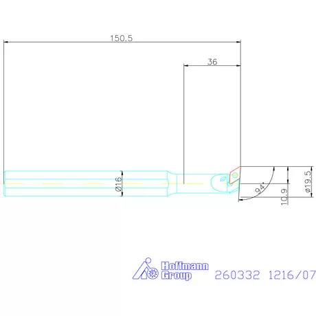 Furatkés HSS  1216/07 mm