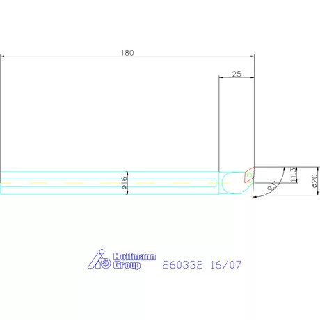 Furatkés HSS  16/07 mm