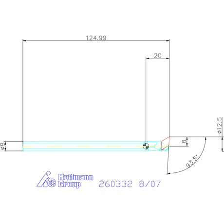 Furatkés HSS  8/07 mm