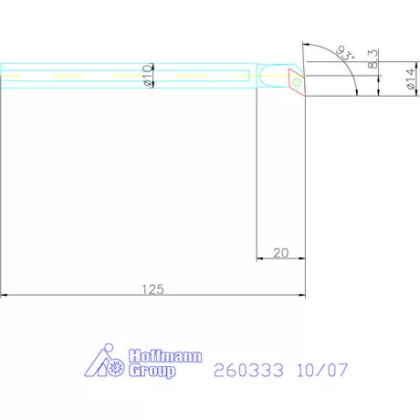 Furatkés HSS  10/07 mm