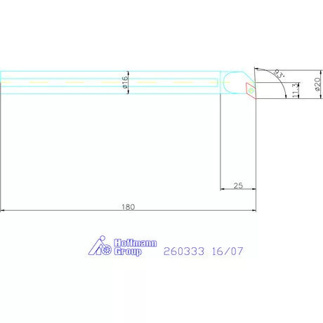 Furatkés HSS  16/07 mm