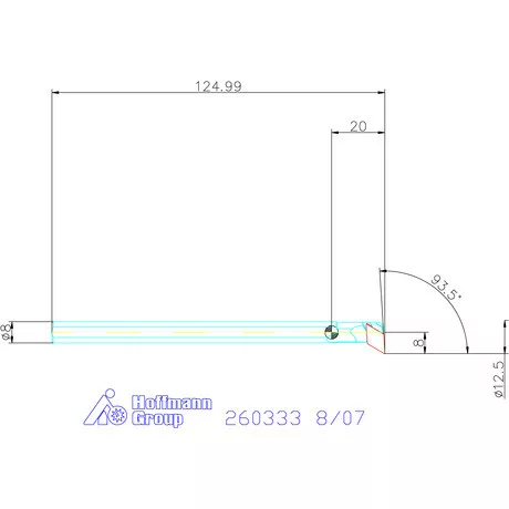 Furatkés HSS  8/07 mm