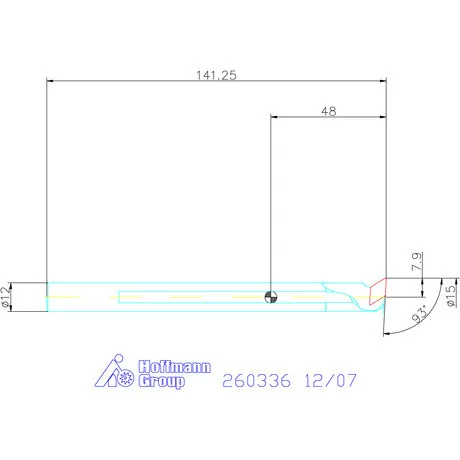 GARANT Master Turn furatkés, acél, spirális  12/07 mm