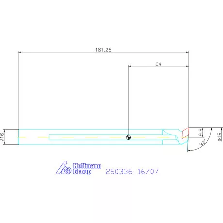 GARANT Master Turn furatkés, acél, spirális  16/07 mm