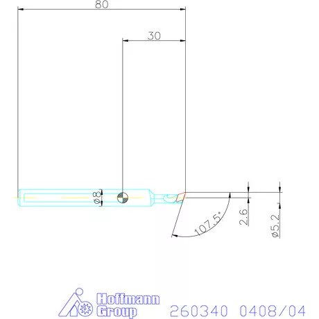 Furatkés, acél  0408/04 mm