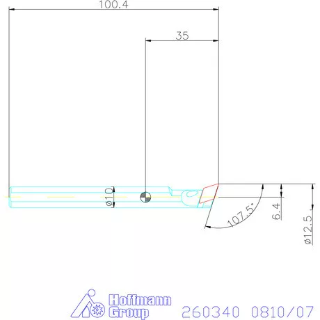 Furatkés, acél  0810/07 mm