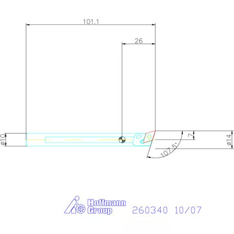 Furatkés, acél  10/07 mm