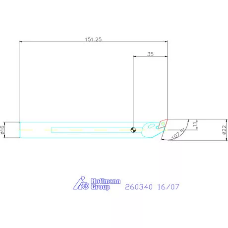 Furatkés, acél  16/07 mm