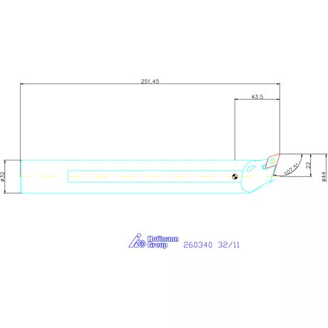 Furatkés, acél  32/11 mm