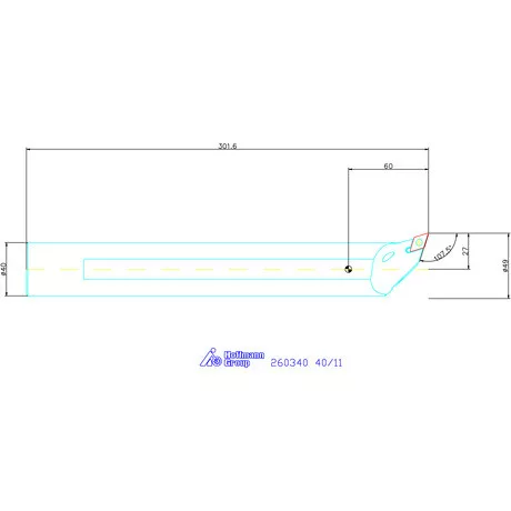 Furatkés, acél  40/11 mm