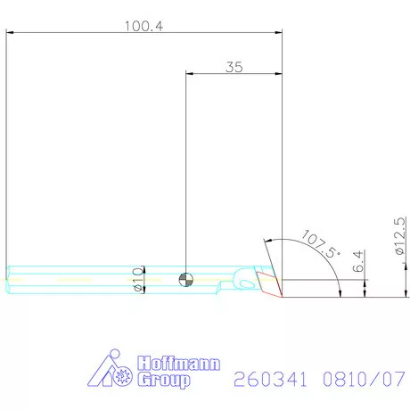 Furatkés, acél  0810/07 mm