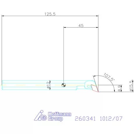 Furatkés, acél  1012/07 mm