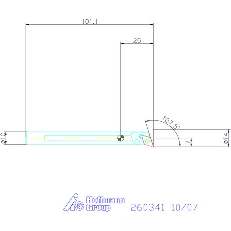 Furatkés, acél  10/07 mm