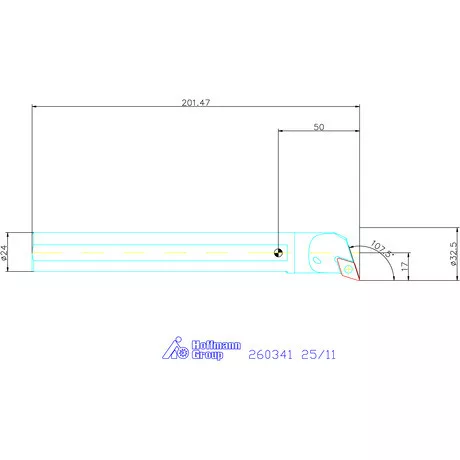 Furatkés, acél  25/11 mm
