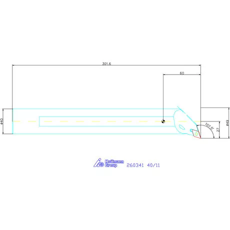 Furatkés, acél  40/11 mm