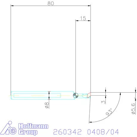 Furatkés, acél  0408/04 mm