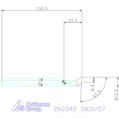 Furatkés, acél  0810/07 mm