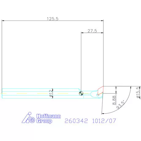 Furatkés, acél  1012/07 mm