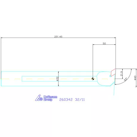 Furatkés, acél  32/11 mm