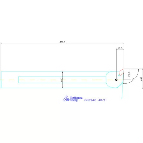 Furatkés, acél  40/11 mm