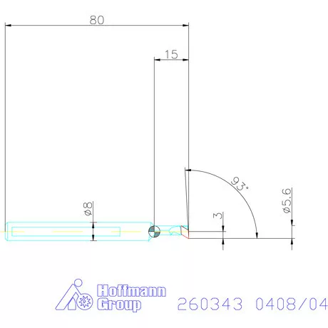 Furatkés, acél  0408/04 mm