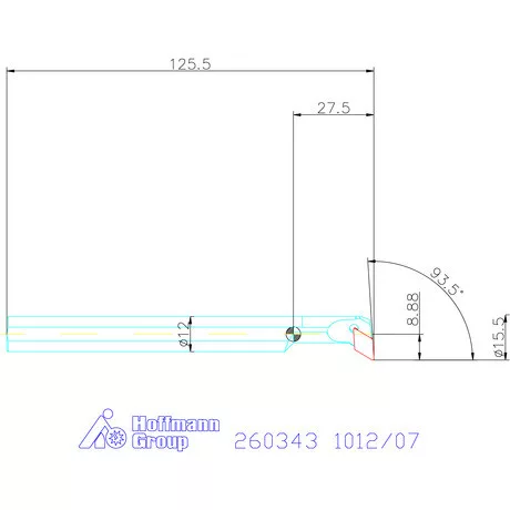 Furatkés, acél  1012/07 mm