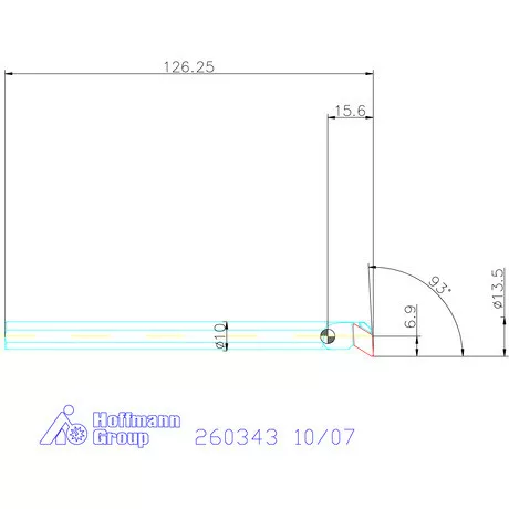 Furatkés, acél  10/07 mm