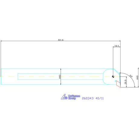 Furatkés, acél  40/11 mm