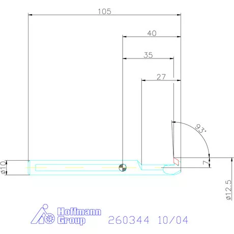 Furatkés, acél  10/04 mm