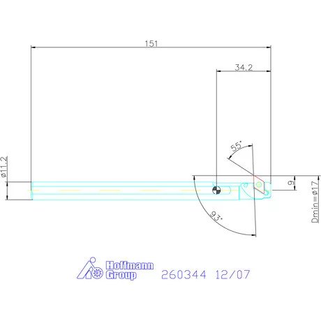 Furatkés, acél  12/07 mm