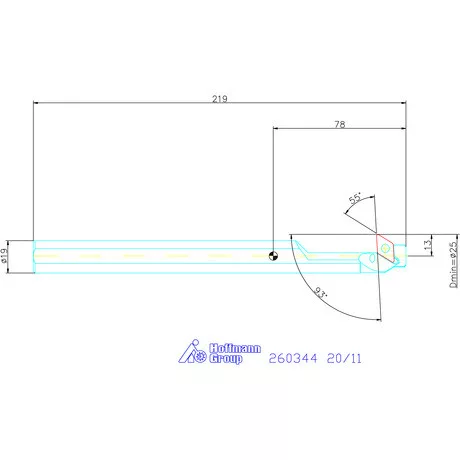 Furatkés, acél  20/11 mm