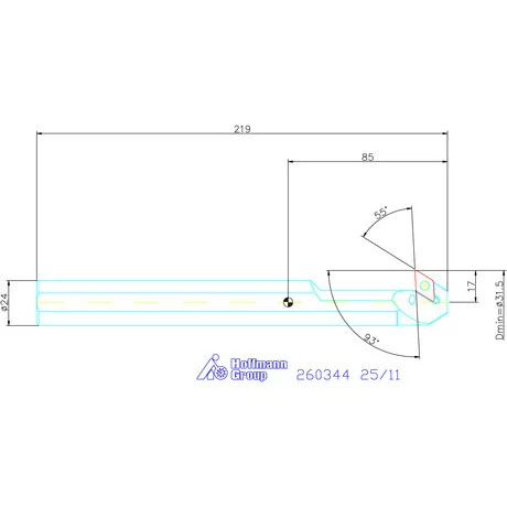 Furatkés, acél  25/11 mm